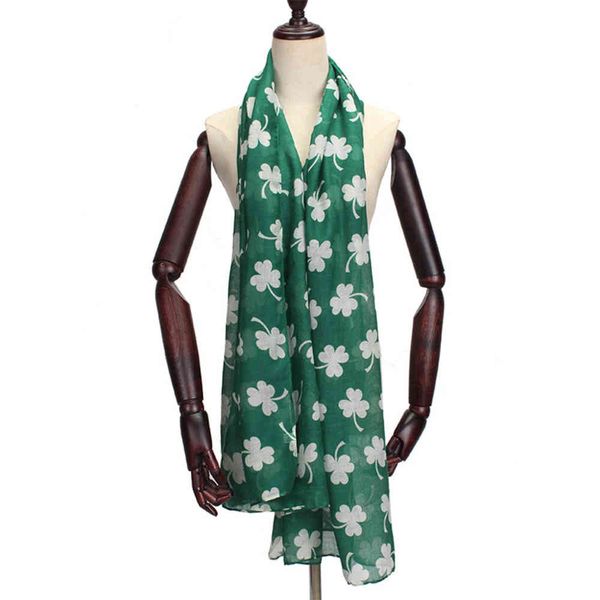warm women's long scarf in autumn and winter bali yarn clover printed scarf, Blue;gray
warm women's long scarf in autumn and winter bali yarn clover printed scarf, Blue;gray