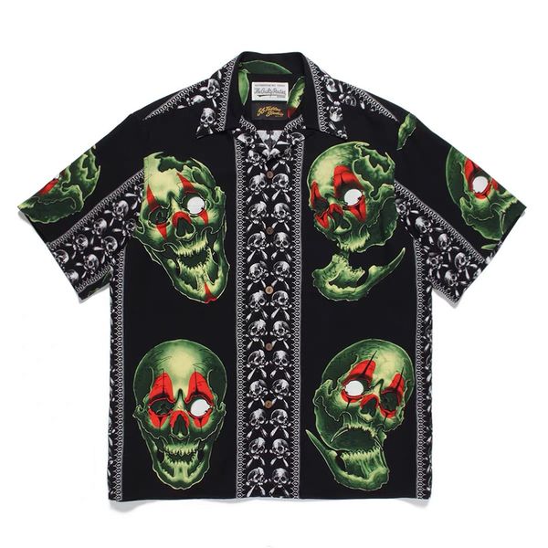 22ss shirt men women green print vintage hawaiian shirts t-shirt tees, White;black
22ss shirt men women green print vintage hawaiian shirts t-shirt tees, White;black
