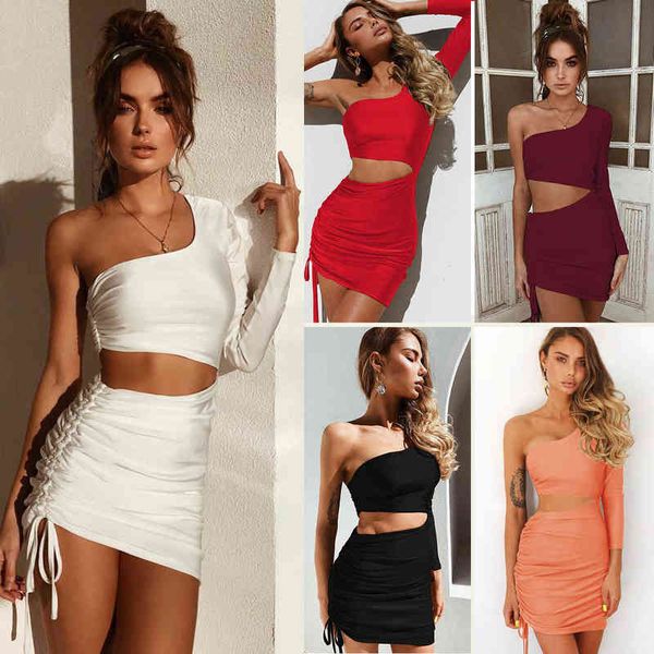 designer women's casual dresses summer women's hollow out bandage hip skirt one shoulder long sleeve dresses 5 colors, Black;gray
designer women's casual dresses summer women's hollow out bandage hip skirt one shoulder long sleeve dresses 5 colors, Black;gray