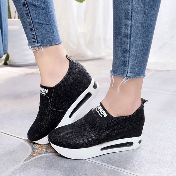 new sneakers women shoes woman flat platform shoes female flats shine bling causal shoes loafers plus size slip on ladies, Black
new sneakers women shoes woman flat platform shoes female flats shine bling causal shoes loafers plus size slip on ladies, Black