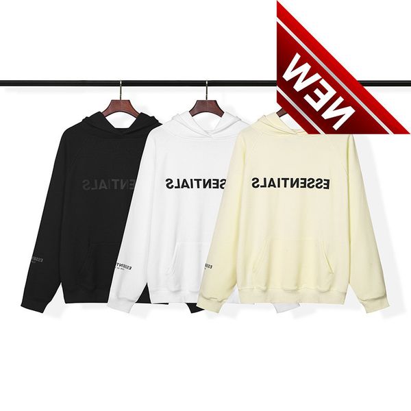20s gaojiechao brand european fog double line ess letter reflective versatile simple men's and women's hooded sweater, Black
20s gaojiechao brand european fog double line ess letter reflective versatile simple men's and women's hooded sweater, Black