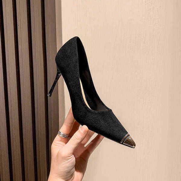 early spring 2022 french high heel's fine heels suede black banquet profional women's single shoes women
early spring 2022 french high heel's fine heels suede black banquet profional women's single shoes women
