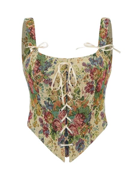 floral criss cross lace up asymmetrical hem h5tc#, White 
floral criss cross lace up asymmetrical hem h5tc#, White