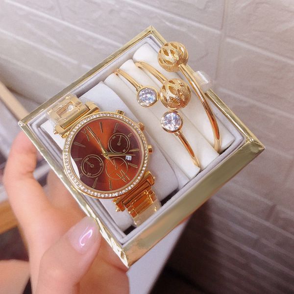 fashion 3 sets luxury womens watch bracelet brand rose gold wristwatches lady designer diamond watches for women christmas birthday gifts wi, Slivery;brown
fashion 3 sets luxury womens watch bracelet brand rose gold wristwatches lady designer diamond watches for women christmas birthday gifts wi, Slivery;brown