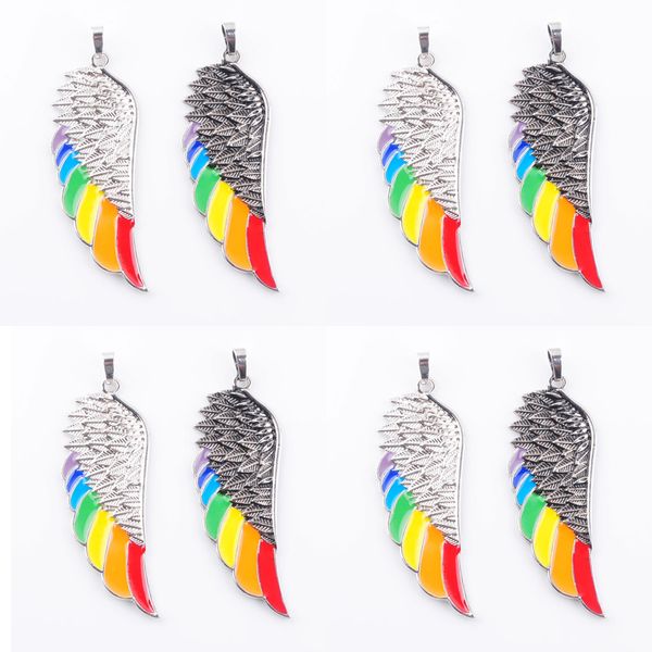 stainless steel angel wing pendant for men women rainbow enamel beads vintage european fashion charm jewelry dbn375, Silver
stainless steel angel wing pendant for men women rainbow enamel beads vintage european fashion charm jewelry dbn375, Silver