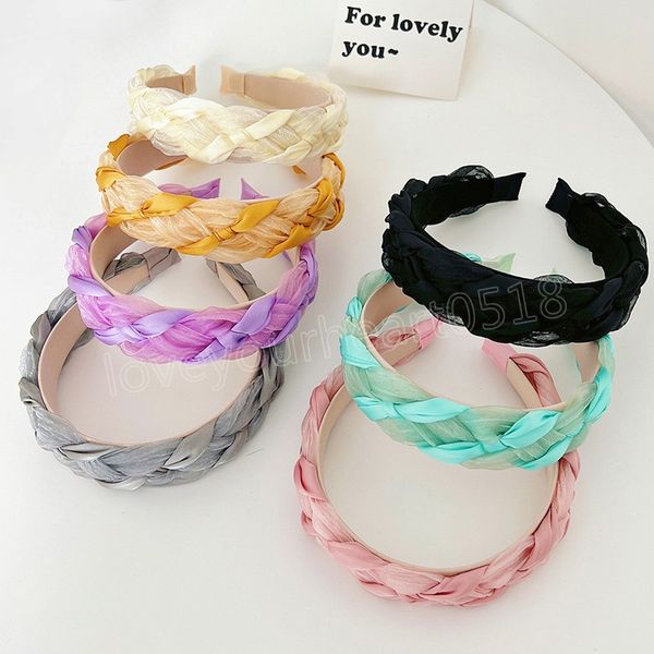 women mesh braided headband fashion vintage wide brim hair hoop elegant solid color headwear femme hair accessories, Silver
women mesh braided headband fashion vintage wide brim hair hoop elegant solid color headwear femme hair accessories, Silver