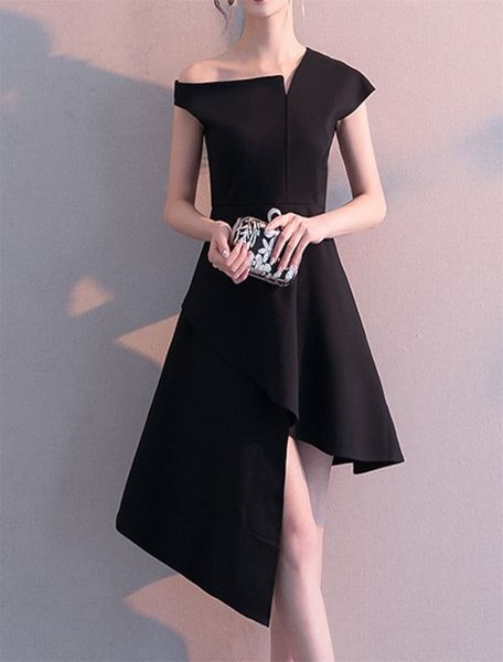 a-line little black dress minimalist homecoming party wear one shoulder short sleeve asymmetrical satin with sleek 2022, Blue;pink
a-line little black dress minimalist homecoming party wear one shoulder short sleeve asymmetrical satin with sleek 2022, Blue;pink