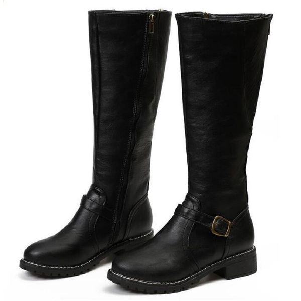 pu leather women long high boots riding casual belt buckle zipper autumn platform winter low-heeled black brown retro shoes da39
pu leather women long high boots riding casual belt buckle zipper autumn platform winter low-heeled black brown retro shoes da39