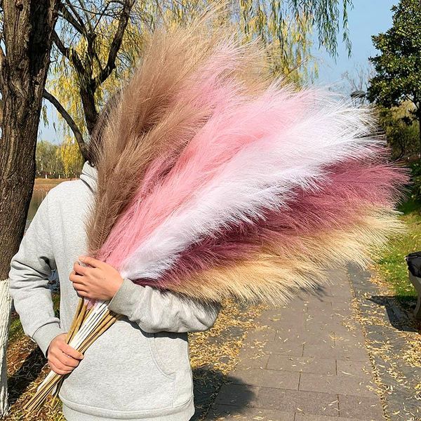 70-120cm artificial pampas grass fake reed plants bouquet wedding decoration home living room diy vase tail
70-120cm artificial pampas grass fake reed plants bouquet wedding decoration home living room diy vase tail