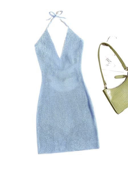 plus knitted halter cover up m5fj#, Black
plus knitted halter cover up m5fj#, Black