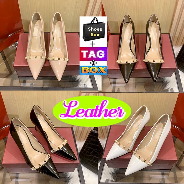 luxury women dress shoes sandals patent leather studs heeled pumps 75mm wedding party slingbacks shoe high heels sandal fashion office slide, Black
luxury women dress shoes sandals patent leather studs heeled pumps 75mm wedding party slingbacks shoe high heels sandal fashion office slide, Black