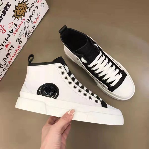casual sports shoes boots op45 spring and summer new stitching lace-up fashion high-end boutique first layer cowhide men's high shoes, Black
casual sports shoes boots op45 spring and summer new stitching lace-up fashion high-end boutique first layer cowhide men's high shoes, Black