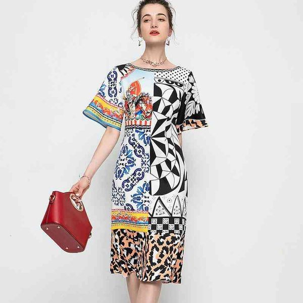 casual dresses summer european and american fashion women's round neck short sleeve high-end atmospheric printed dress leopard fishtail, Black;gray
casual dresses summer european and american fashion women's round neck short sleeve high-end atmospheric printed dress leopard fishtail, Black;gray