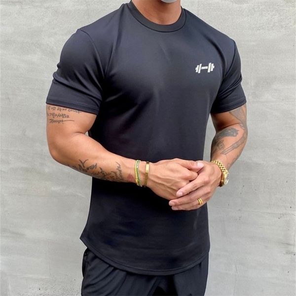 gym muscle fitness t shirt brand men outdoor hip hop streetwear loose half sleeve male summer bodybuilding tee 220708, White;black
gym muscle fitness t shirt brand men outdoor hip hop streetwear loose half sleeve male summer bodybuilding tee 220708, White;black
