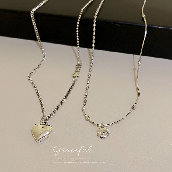 xingx heart and circle letter necklace female korean ins cold style design sense clavicle chain fashion necklace, Golden;silver
xingx heart and circle letter necklace female korean ins cold style design sense clavicle chain fashion necklace, Golden;silver