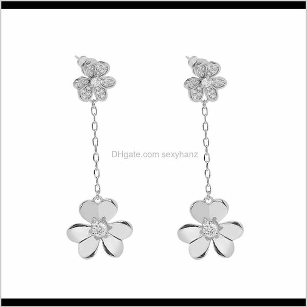 & chandelier van 18k gold sier fashion four-leaf clover three leaf dangle clover flower long cleef earrings with diamonds for wome244e, Silver
& chandelier van 18k gold sier fashion four-leaf clover three leaf dangle clover flower long cleef earrings with diamonds for wome244e, Silver