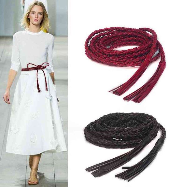 belts fashion superfine woven thin belt double loop lengthened women's decorative tassel waist rope black gh9z, Black;brown
belts fashion superfine woven thin belt double loop lengthened women's decorative tassel waist rope black gh9z, Black;brown