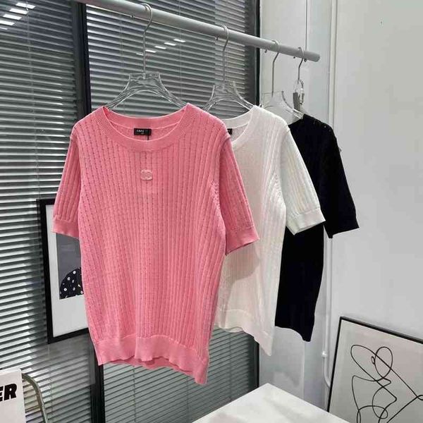 women's hoodies sweatshirts brand women's wear small fragrance european goods summer original knitted short sleeved shirt t embroi, Black
women's hoodies sweatshirts brand women's wear small fragrance european goods summer original knitted short sleeved shirt t embroi, Black