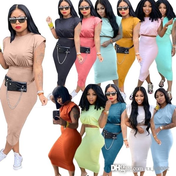 2022 summer womens two piece dress set sleeveless t-shirt one step skirt fashion casual suit designer clothing, White
2022 summer womens two piece dress set sleeveless t-shirt one step skirt fashion casual suit designer clothing, White