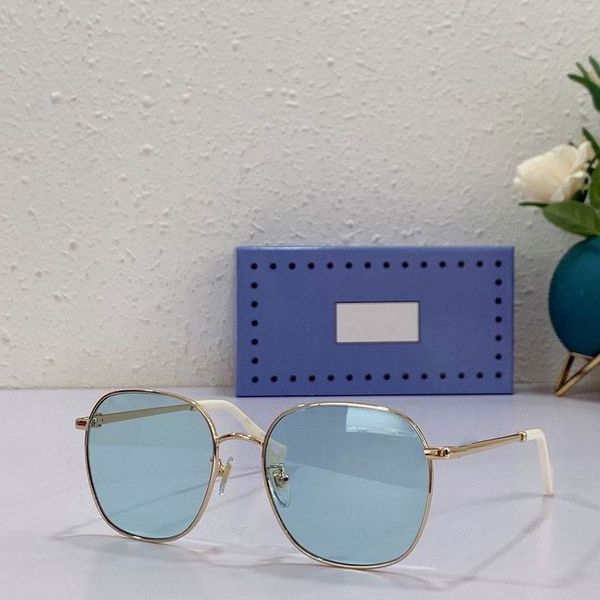 2021 women men sunglasses rose gold white thin metal frame oval-shaped light blue lenses available with box, White;black
2021 women men sunglasses rose gold white thin metal frame oval-shaped light blue lenses available with box, White;black