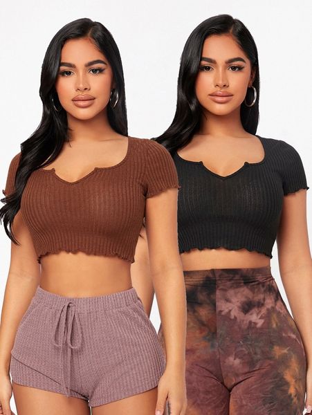 petite 2 pack notch neck lettuce trim tee k34k#, White
petite 2 pack notch neck lettuce trim tee k34k#, White