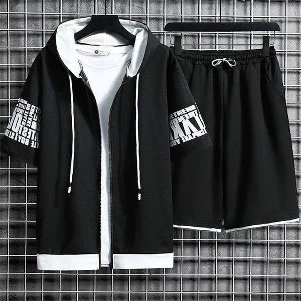 fashion men s sets hooded summer casual sportswear men short sleeve zipper shorts 2 piece hip hop streetwear male tracksuit 220613, Gray
fashion men s sets hooded summer casual sportswear men short sleeve zipper shorts 2 piece hip hop streetwear male tracksuit 220613, Gray