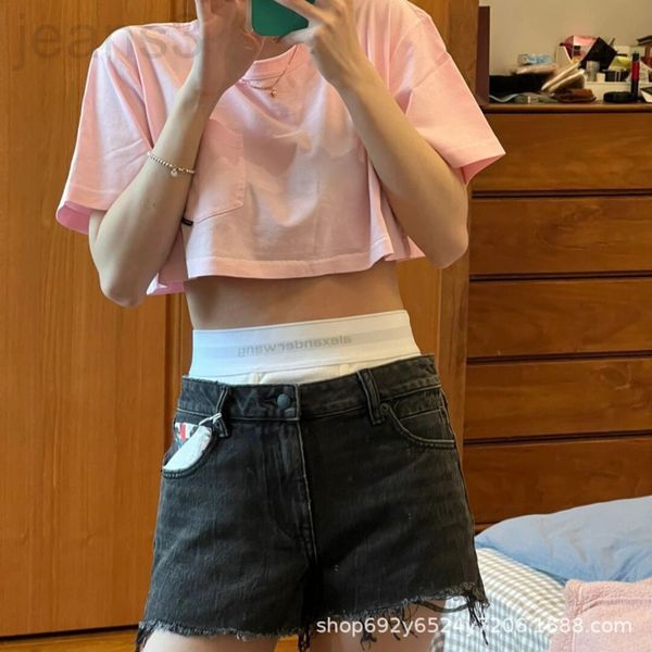 women's t-shirt designer aw dawangjia 22 spring and summer new round neck pocket decoration loose short navel exposed sleeve t-shirt is, White
women's t-shirt designer aw dawangjia 22 spring and summer new round neck pocket decoration loose short navel exposed sleeve t-shirt is, White
