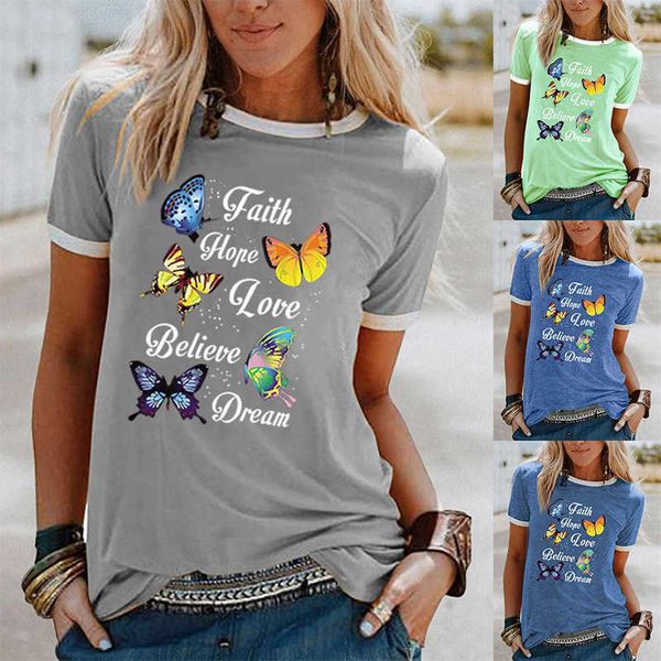 2023 designer womens cloth casual t shirts butterfly pattern clothing summer clothes ladies shirt crew neck, White
2023 designer womens cloth casual t shirts butterfly pattern clothing summer clothes ladies shirt crew neck, White