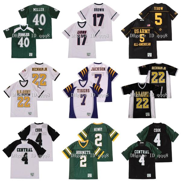 high school 2 derek henry 4 dalvin cook 7 lamar jackson 5 tim tebow 40 von miller 17 marquise brown 22 odell beckham jr football j299m, Black
high school 2 derek henry 4 dalvin cook 7 lamar jackson 5 tim tebow 40 von miller 17 marquise brown 22 odell beckham jr football j299m, Black