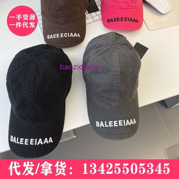 balencaigass designers hat baseball s caps paris new washed cowboy and women's cap b home letter embroidery fashion duck tongue, Blue;gray 
balencaigass designers hat baseball s caps paris new washed cowboy and women's cap b home letter embroidery fashion duck tongue, Blue;gray