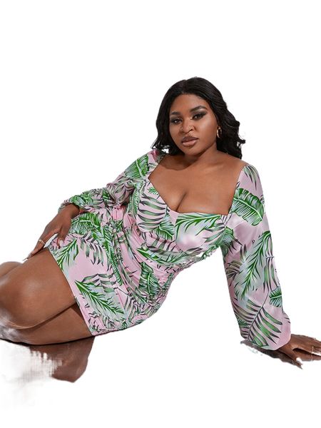 sxy plus tropical print sweetheart neck lantern sleeve ruched bodycon dress h6jj#, Black
sxy plus tropical print sweetheart neck lantern sleeve ruched bodycon dress h6jj#, Black