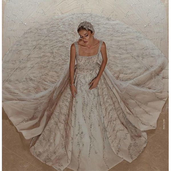 princess ball gown wedding dresses spaghetti straps sleeveless bateau sequins appliques lace ruffles floor length bridal gown vintage plus, White
princess ball gown wedding dresses spaghetti straps sleeveless bateau sequins appliques lace ruffles floor length bridal gown vintage plus, White