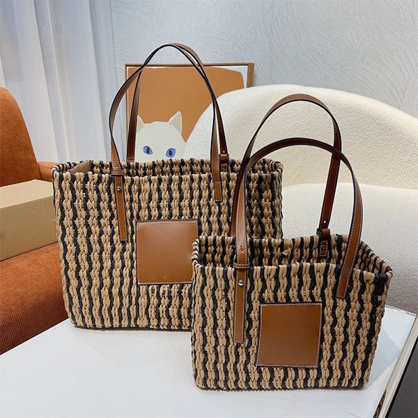 new striped straw woven bag holiday hand beach one shoulder leisure shopping bags handbags vacation large small l
new striped straw woven bag holiday hand beach one shoulder leisure shopping bags handbags vacation large small l