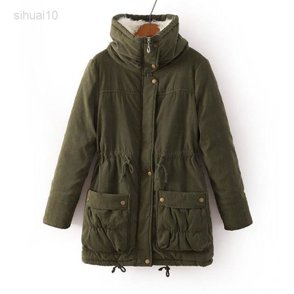 women thickenlong lamb wool parka drawstring large bag quilted jackets cotton quilted jacket 2022 spring autumn and winter l220725, Black
women thickenlong lamb wool parka drawstring large bag quilted jackets cotton quilted jacket 2022 spring autumn and winter l220725, Black