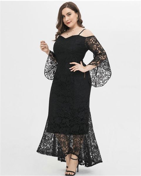 midi dress 2021 plus size 4xl lace little fragrance evening elegant lady long sling strapless pure black pattern slim straight
midi dress 2021 plus size 4xl lace little fragrance evening elegant lady long sling strapless pure black pattern slim straight