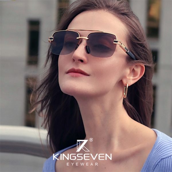 kingseven brand luxury design sunglasses women polarized gradient sun glasses semi-rimless frame d sol masculino 220511, White;black
kingseven brand luxury design sunglasses women polarized gradient sun glasses semi-rimless frame d sol masculino 220511, White;black