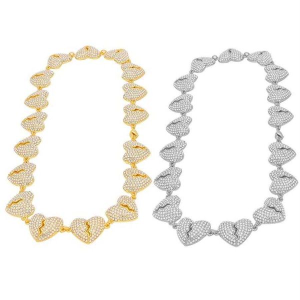 hip hop iced out bling heart broken diamond punk chain link novel necklace jewelry men women272j, Silver
hip hop iced out bling heart broken diamond punk chain link novel necklace jewelry men women272j, Silver