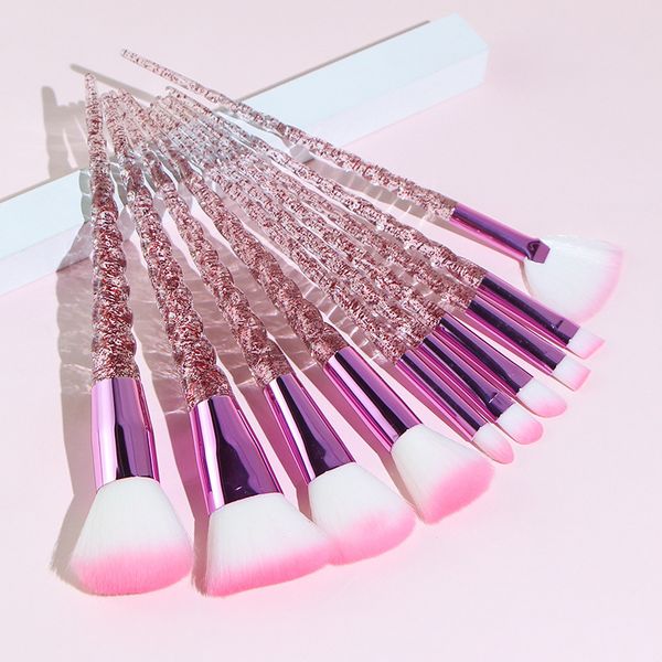 10pcs colorful makeup brush set glitter shinny crystal foundation eyeshadow power brushes cosmetic beauty complete kit 220722
10pcs colorful makeup brush set glitter shinny crystal foundation eyeshadow power brushes cosmetic beauty complete kit 220722
