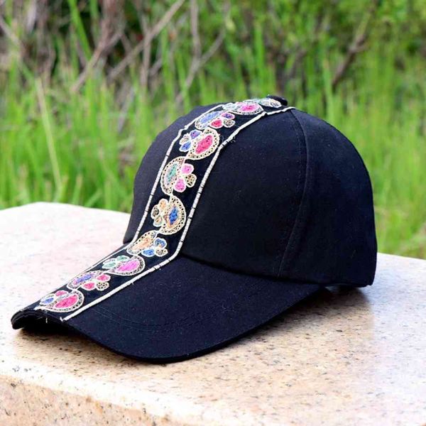 yunnan ethnic style embroidered hat women's han chao baseball hat black summer sun hat long brim sun shading, Blue;gray
yunnan ethnic style embroidered hat women's han chao baseball hat black summer sun hat long brim sun shading, Blue;gray