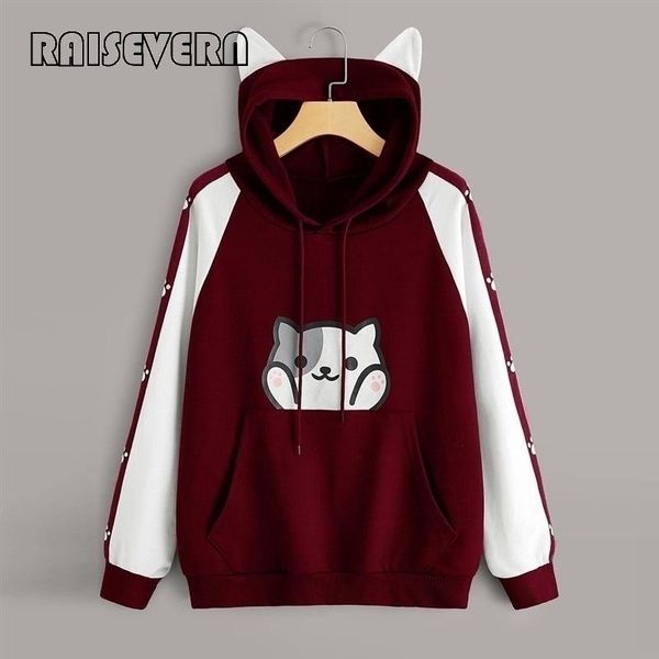 womens cat ears kawaii hoodie korean style casual long sleeve cat print pocket hoodies with pocket clothes pullover sweatshirt y200610, Black
womens cat ears kawaii hoodie korean style casual long sleeve cat print pocket hoodies with pocket clothes pullover sweatshirt y200610, Black