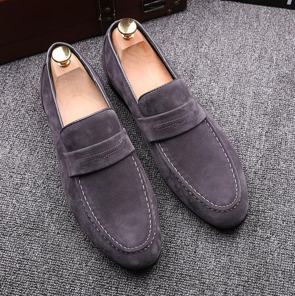 men dress shoes slip-on low heel suede leather designer business formal fashion casual male loafers size: eu39-44, Black
men dress shoes slip-on low heel suede leather designer business formal fashion casual male loafers size: eu39-44, Black