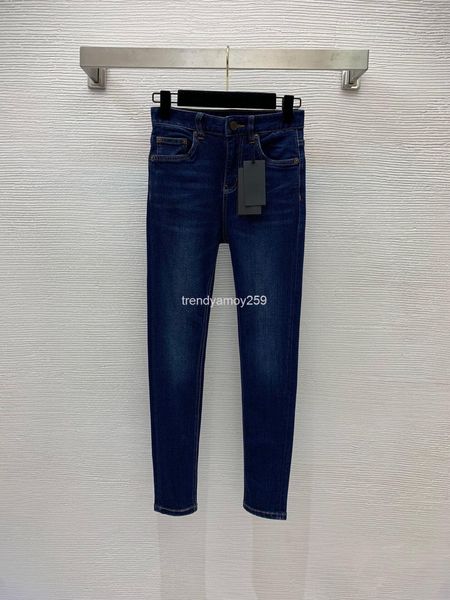 women's jeans back pocket anchor gold embroidered hip lift slim small foot nine point jeans, Blue
women's jeans back pocket anchor gold embroidered hip lift slim small foot nine point jeans, Blue