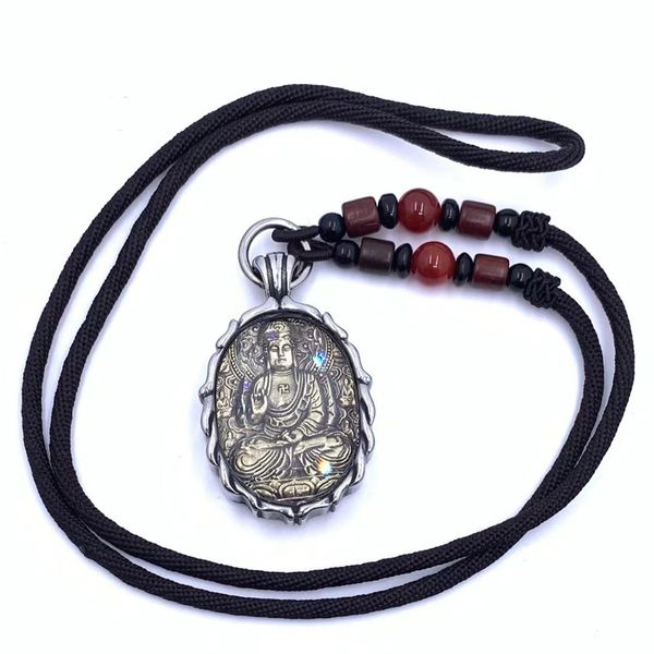 niche design buddha necklace men and women fashion retro titanium steel pendant buddha street belief all-match jewelry, Silver
niche design buddha necklace men and women fashion retro titanium steel pendant buddha street belief all-match jewelry, Silver