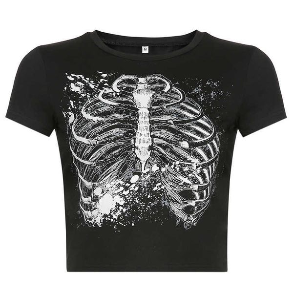 summer womens mall goth skeleton print dark t-shirts casual bodycon punk harajuku crop gothic clothes tee shirt femme229o, White
summer womens mall goth skeleton print dark t-shirts casual bodycon punk harajuku crop gothic clothes tee shirt femme229o, White