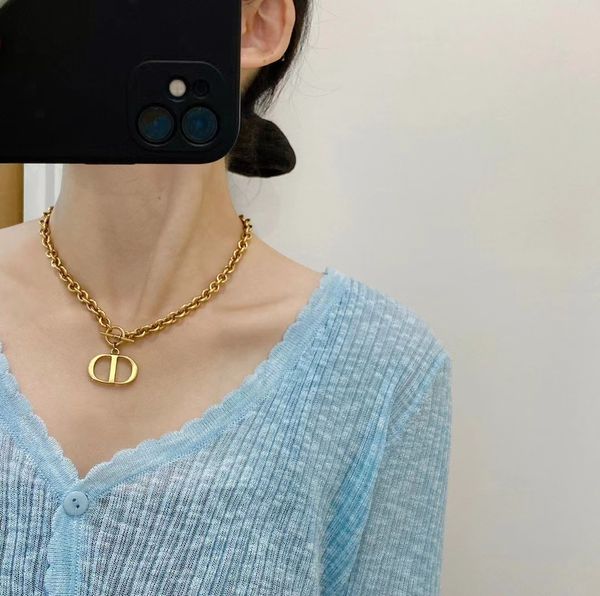 d home dijia letter cd ring long buckle necklace women's fashion high sense old bracelet, Silver
d home dijia letter cd ring long buckle necklace women's fashion high sense old bracelet, Silver