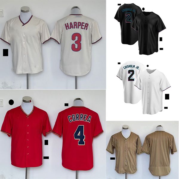 baseball jersey anti shrink quick dry 3 harper 22 soto 23 tatis jr. 2 chisholm jr 4 correa bo jackson lucas black white size s-xxxl, Blue;black
baseball jersey anti shrink quick dry 3 harper 22 soto 23 tatis jr. 2 chisholm jr 4 correa bo jackson lucas black white size s-xxxl, Blue;black