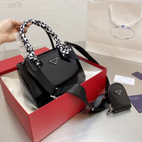 female bag brand fashion high-end luxury handbag glossy leather classic design