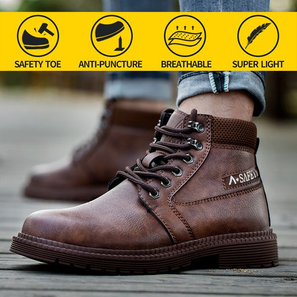 mens work shoes steel toe safety shoes comfortable lightweight anti-smashing non-slip construction protective footwear, Black;brown
mens work shoes steel toe safety shoes comfortable lightweight anti-smashing non-slip construction protective footwear, Black;brown