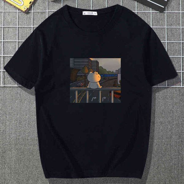 short sleeve fashion brand trend cotton versatile loose men's 2022 new cloth t-shirtj6bo, White;black
short sleeve fashion brand trend cotton versatile loose men's 2022 new cloth t-shirtj6bo, White;black