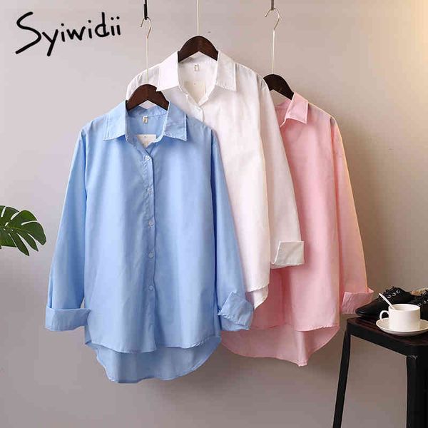 blue shirts women ladies long sleeve vintage cotton korean fashion button up office lady blouse spring summer 210415, White
blue shirts women ladies long sleeve vintage cotton korean fashion button up office lady blouse spring summer 210415, White